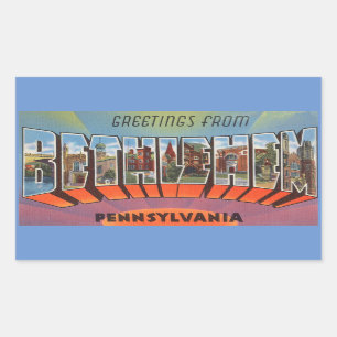 Pennsylvania, Datablad of 4 Bethlehem Stickers