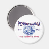 PENNSYLVANIA de sleutelsteenstaat Magneet (Voorkant / Achterkant)