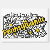 Pennsylvania Doodle Flowers Magneet (Voorkant)