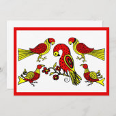 Pennsylvania Duitse volks kunst vogels schuur brui (Voorkant / Achterkant)