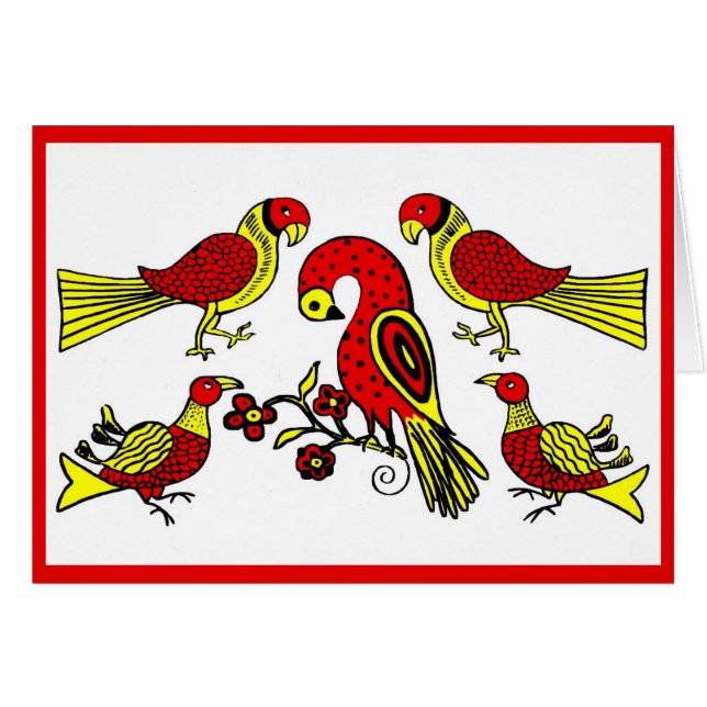 Pennsylvania Duitse volkskamvogels (Voorkant Horizontaal)