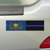 Pennsylvania Dunne Blauwe Lijn Vlag Bumpersticker (Op auto)