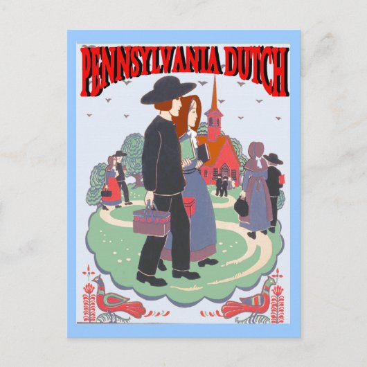 Pennsylvania Dutch Briefkaart (Voorkant)