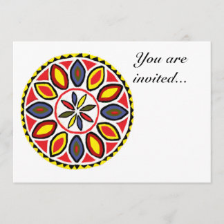 Pennsylvania-Dutch Dad Good Luck Hex Invitation Kaart