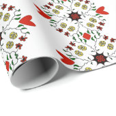 Pennsylvania Dutch Folk-Art Hex Cadeaupapier (Rol Hoek)