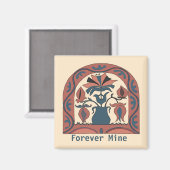 Pennsylvania Dutch Hex Sign., geef tekst Magnet ui (Voorkant / Achterkant)