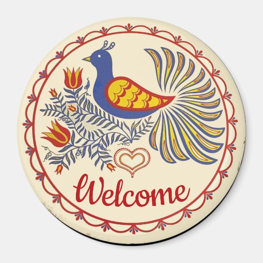 Pennsylvania Dutch Hex Sign. Magneet (Voorkant)