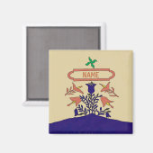 Pennsylvania Dutch Hex Sign. Voeg namen toe Magneet (Voorkant / Achterkant)