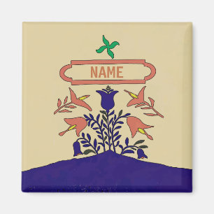 Pennsylvania Dutch Hex Sign. Voeg namen toe Magneet