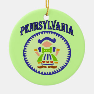 Pennsylvania Dutch Keramisch Ornament