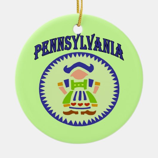 Pennsylvania Dutch Keramisch Ornament (Voorkant)