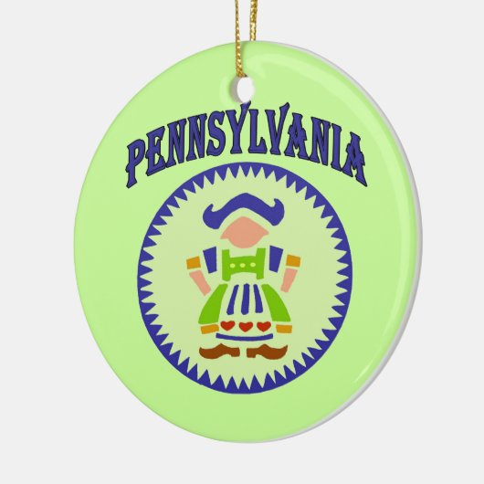 Pennsylvania Dutch Keramisch Ornament (Links)