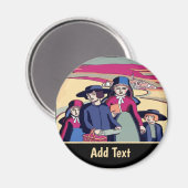 Pennsylvania Dutch, Lancaster, geef tekst Magnet u (Voorkant / Achterkant)