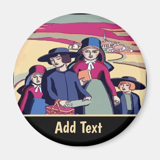 Pennsylvania Dutch, Lancaster, geef tekst Magnet u (Voorkant)