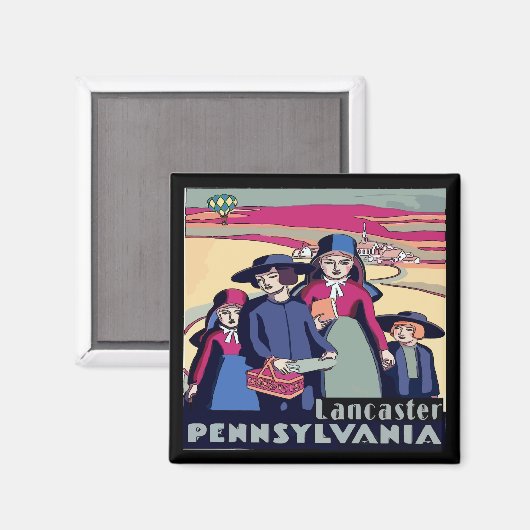 Pennsylvania Dutch, Lancaster Magneet (Voorkant / Achterkant)