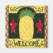 Pennsylvania Dutch Pineapple Welkom Magneet (Voorkant)