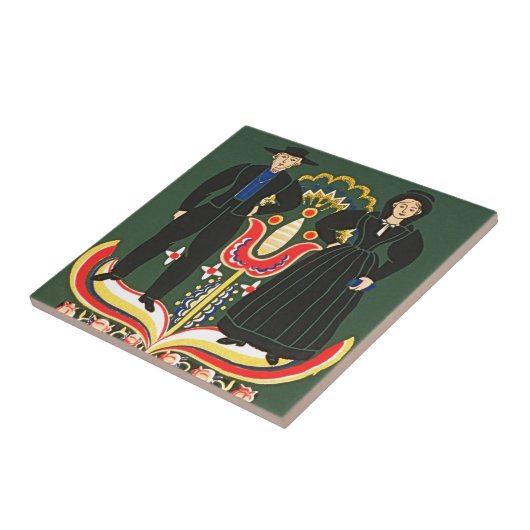 Pennsylvania Dutch Tegeltje (Zijkant)