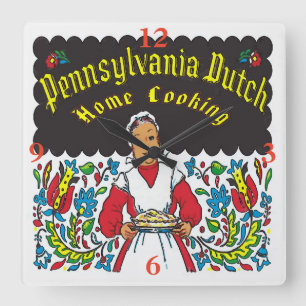 Pennsylvania Dutch, thuiskoken Vierkante Klok
