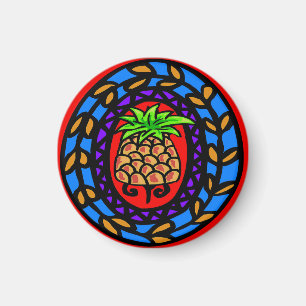 Pennsylvania Dutch Welcome Hex Sign Pineapple Magneet