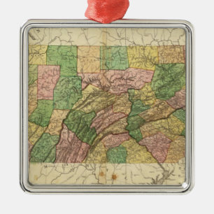 Pennsylvania en New Jersey 2 Metalen Ornament