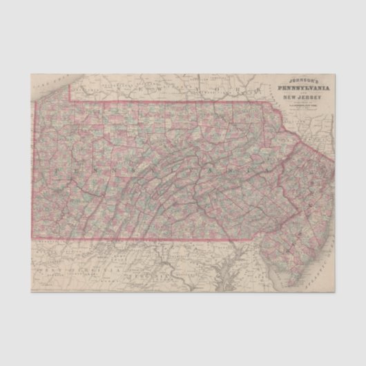 Pennsylvania en New Jersey 2 Tissuepapier (Voorkant)