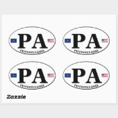 Pennsylvania Euro-Style Oval Sticker (Vel)