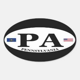 Pennsylvania Euro-Style Oval Sticker