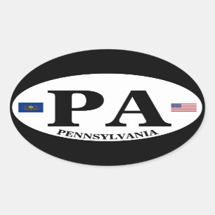 Pennsylvania Euro-Style Oval Sticker