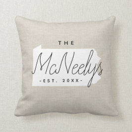 Pennsylvania Family Monogram State Sierkussen