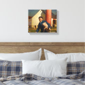 Pennsylvania Farmer door Newell Convers Wyeth Canvas Afdruk (Insitu (Slaapkamer))