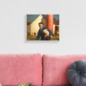 Pennsylvania Farmer door Newell Convers Wyeth Canvas Afdruk (Insitu (Woonkamer))