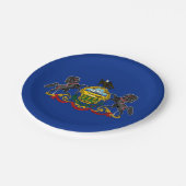 Pennsylvania Flag borden, feest, Pennsylvania Papieren Bordje (Gekanteld)