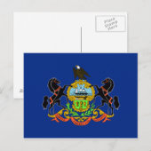 Pennsylvania Flag Briefkaart (Voorkant / Achterkant)