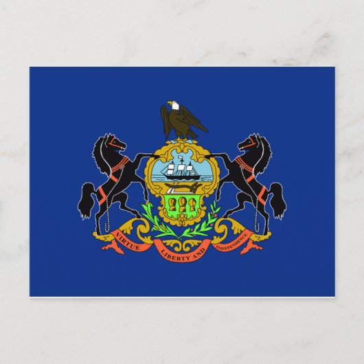 Pennsylvania Flag Briefkaart (Voorkant)