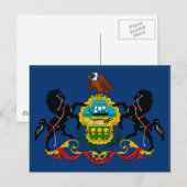 Pennsylvania Flag Briefkaart (Voorkant / Achterkant)