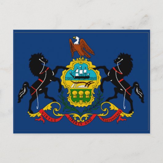 Pennsylvania Flag Briefkaart (Voorkant)