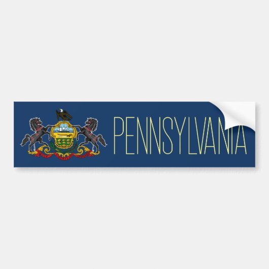 Pennsylvania Flag Bumpersticker (Voorkant)