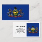 Pennsylvania Flag Elegant Visitekaartjes / Verenig (Voorkant / Achterkant)