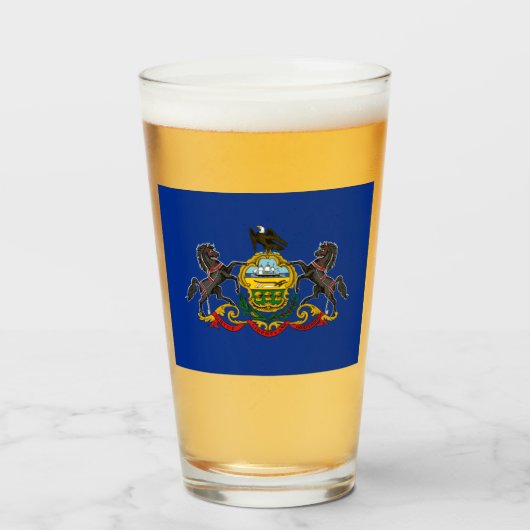 PENNSYLVANIA FLAG GLAS (Voorkant gevuld)