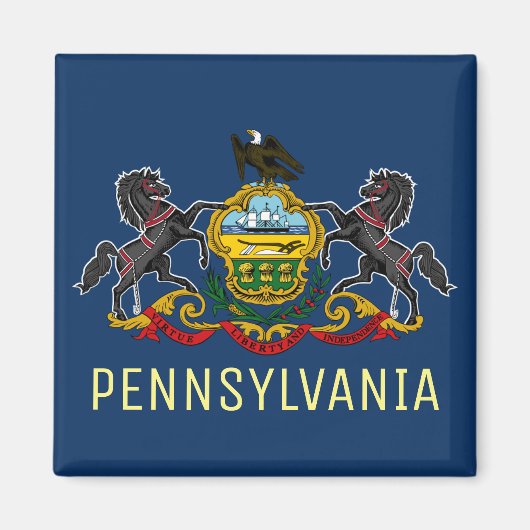 Pennsylvania Flag Magneet (Voorkant)
