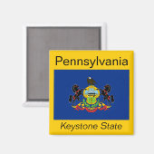 Pennsylvania Flag Magnet (Voorkant / Achterkant)