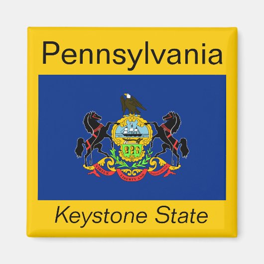 Pennsylvania Flag Magnet (Voorkant)