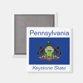 Pennsylvania Flag Magnet (Voorkant / Achterkant)