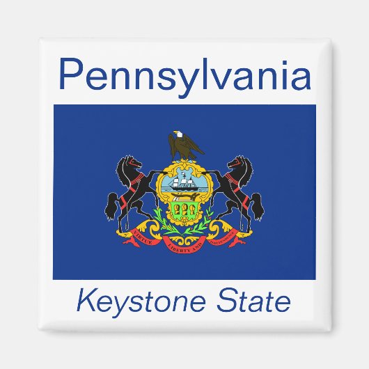 Pennsylvania Flag Magnet (Voorkant)