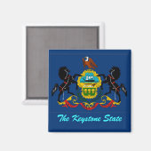 Pennsylvania Flag Magnet (Voorkant / Achterkant)