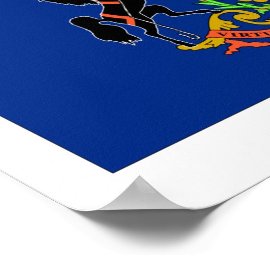 Pennsylvania Flag Map Poster (Hoek)