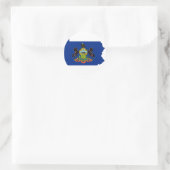 Pennsylvania Flag Map Ronde Sticker (Tas)