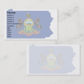 Pennsylvania Flag Map Visitekaartje (Voorkant / Achterkant)