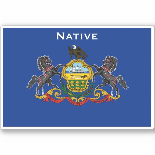 Pennsylvania Flag Native Sticker (Voorkant)