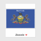 Pennsylvania Flag Native Sticker (Vel)